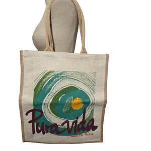 New Beach Tote Canvas Jute  Pura Vida